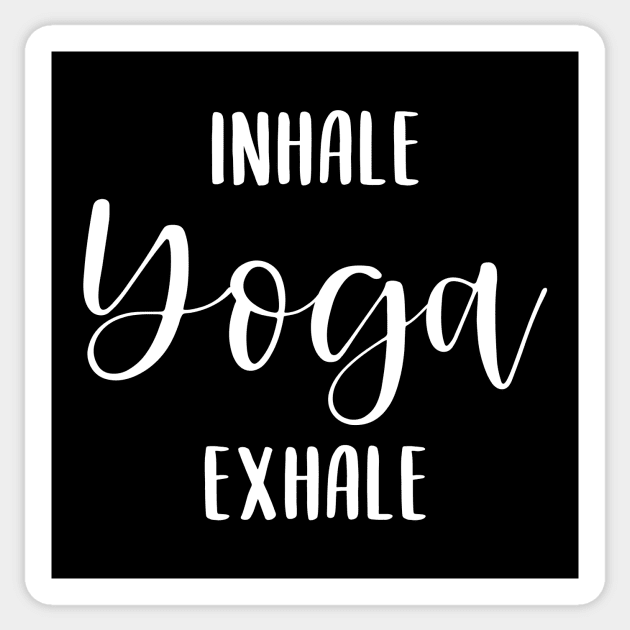 Inhale Exhale Yoga Workout Sticker by BlueTodyArt